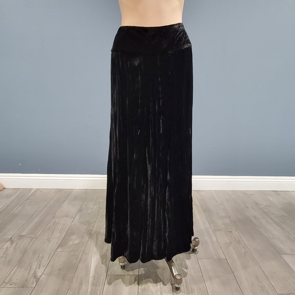 The Territory Ahead crushed velvet maxi skirt 12